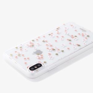 NWT Sonix iPhone Case Floral Pink & White Rhinestone - X/XS